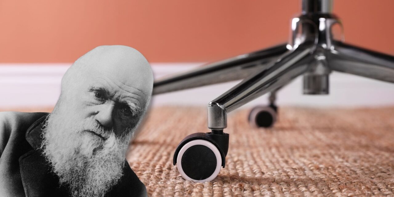 The First Office Chair on Wheels
